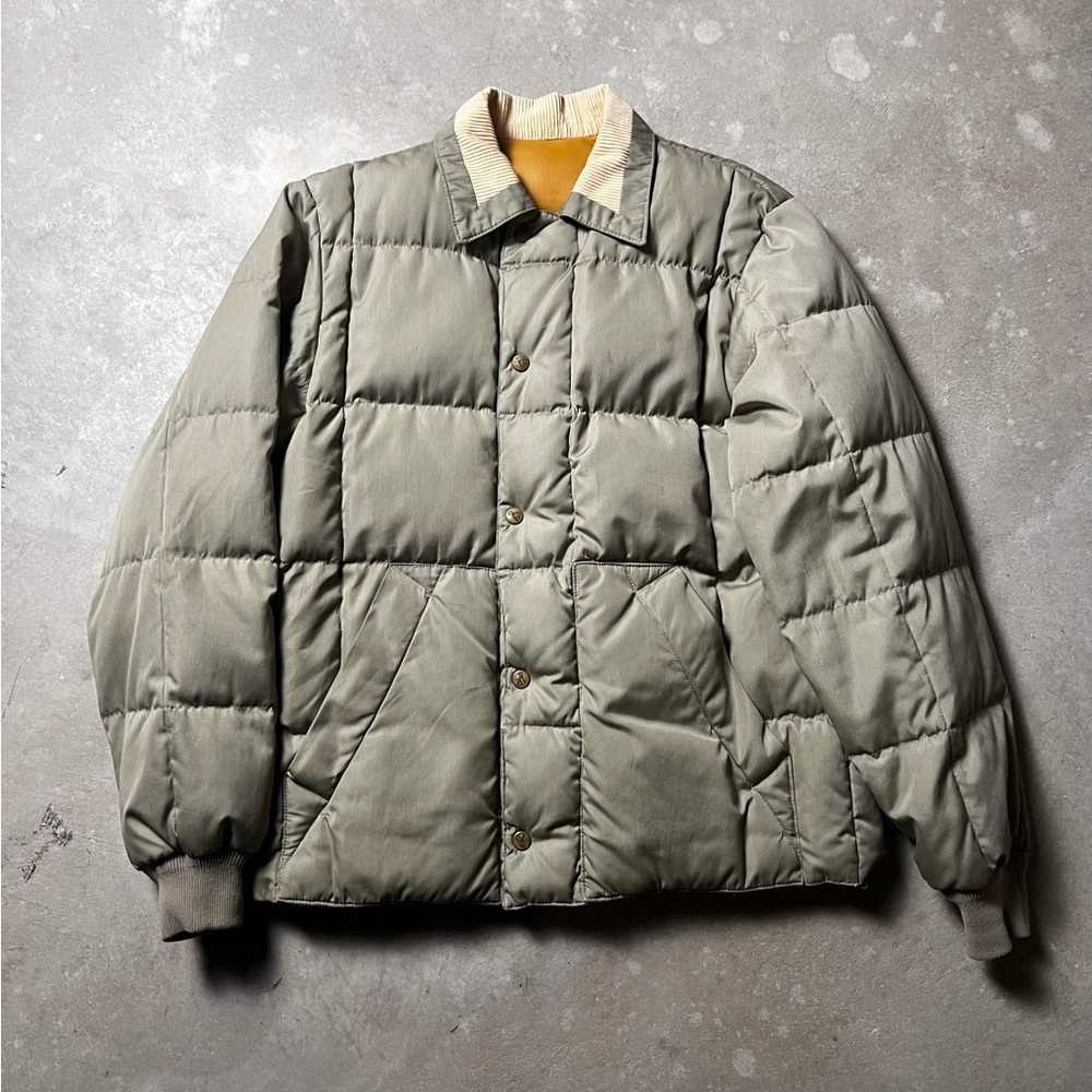 Men's Olive Green Quilted Jacket
